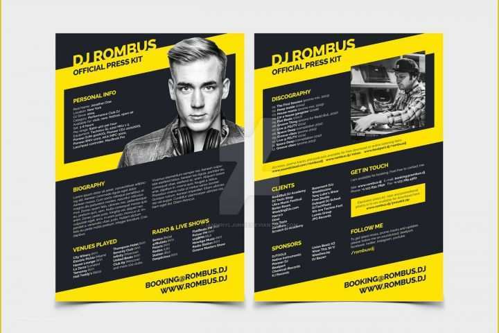 Free Press Kit Template Download Of Dj Press Kit Dj Resume Templates by Iamvinyljunkie On