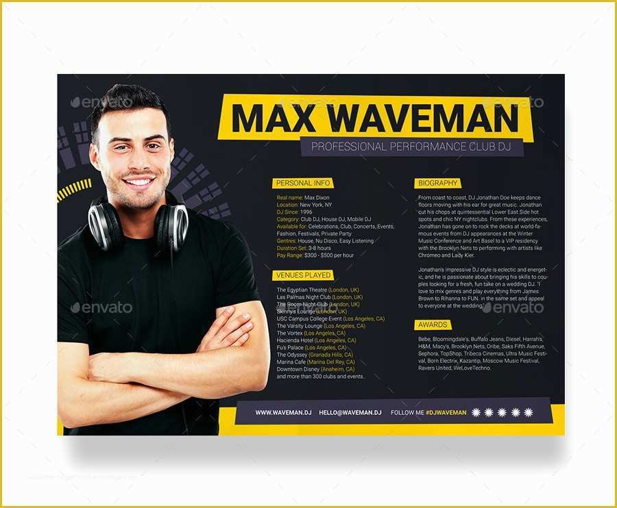 Free Press Kit Template Download Of Dj Press Kit Template Free Free Luxury Dj Resume Skills