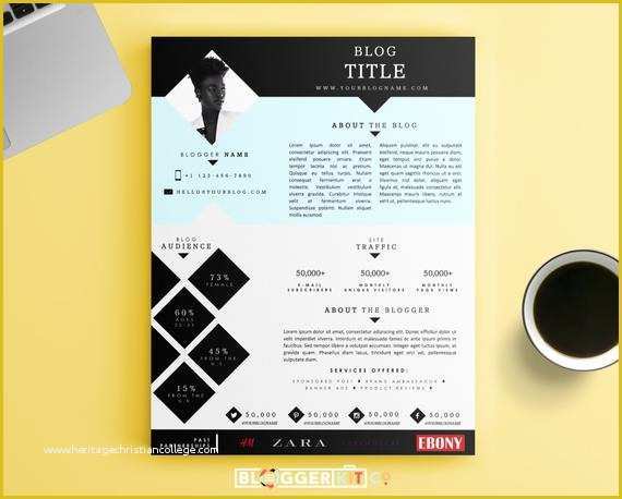 Free Press Kit Template Download Of E Page Media Kit Template Press Kit Template by Bloggerkitco