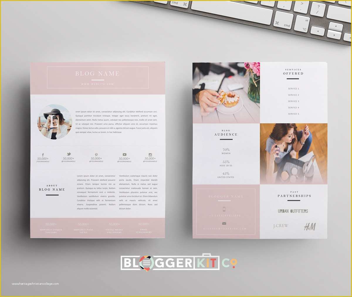 Free Press Kit Template Of Beauty Blogger Pink Media Kit Template