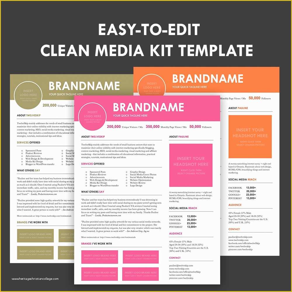 Free Press Kit Template Of Free Media Kit Template