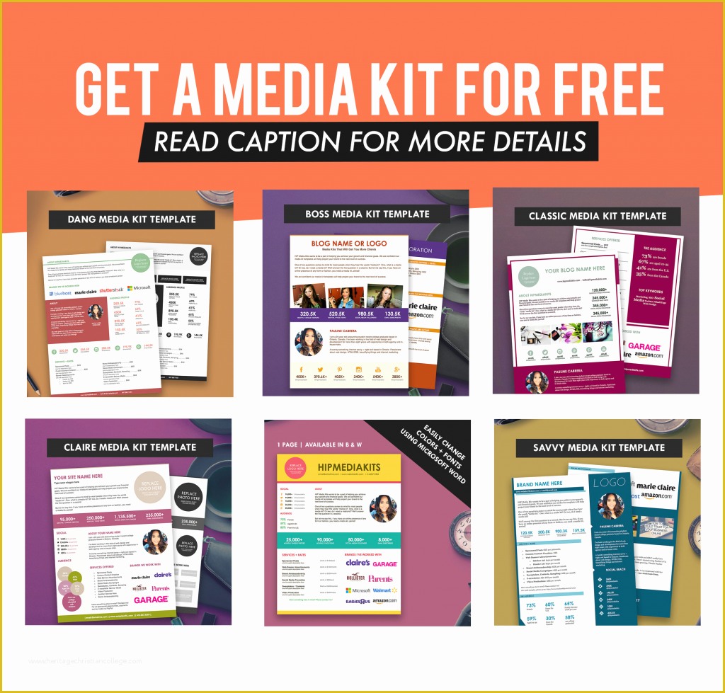 Free Press Kit Template Of Pauline Cabrera Author at Hip Media Kit Templates