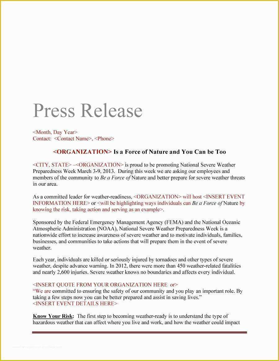 Free Press Release format Template Of 46 Press Release format Templates Examples & Samples