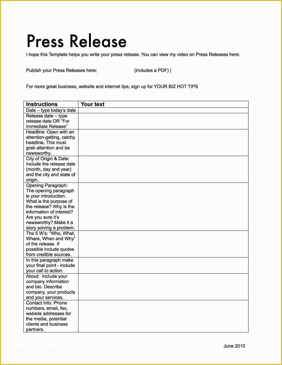 Free Press Release format Template Of 47 Free Press Release format Templates Examples &amp; Samples