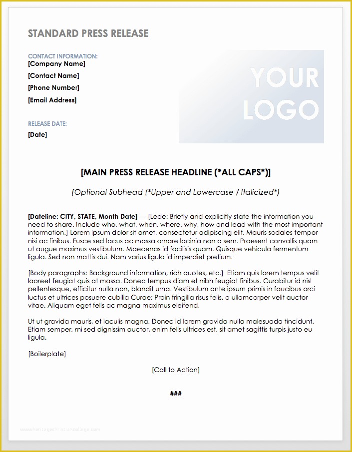 Free Press Release format Template Of Free Press Release Templates