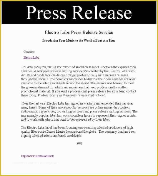 Free Press Release Template Of 21 Free Press Release Template Word Excel formats