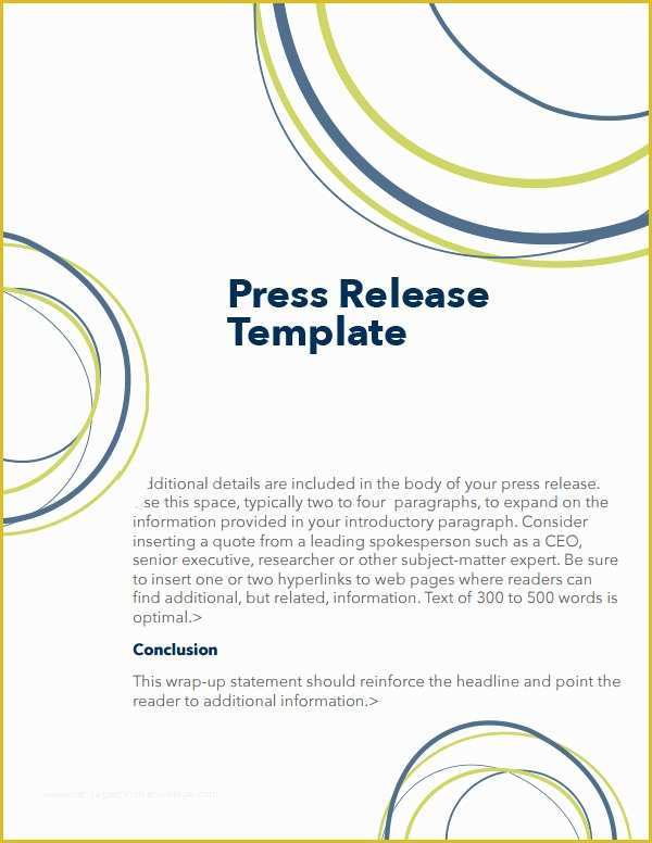 Free Press Release Template Of 8 Press Release Templates