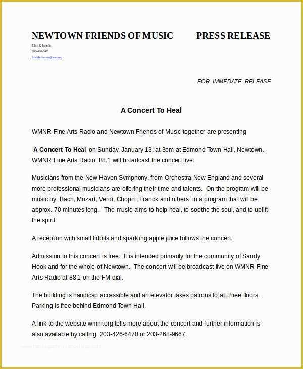 Free Press Release Template Of Press Release Template 20 Free Word Pdf Document