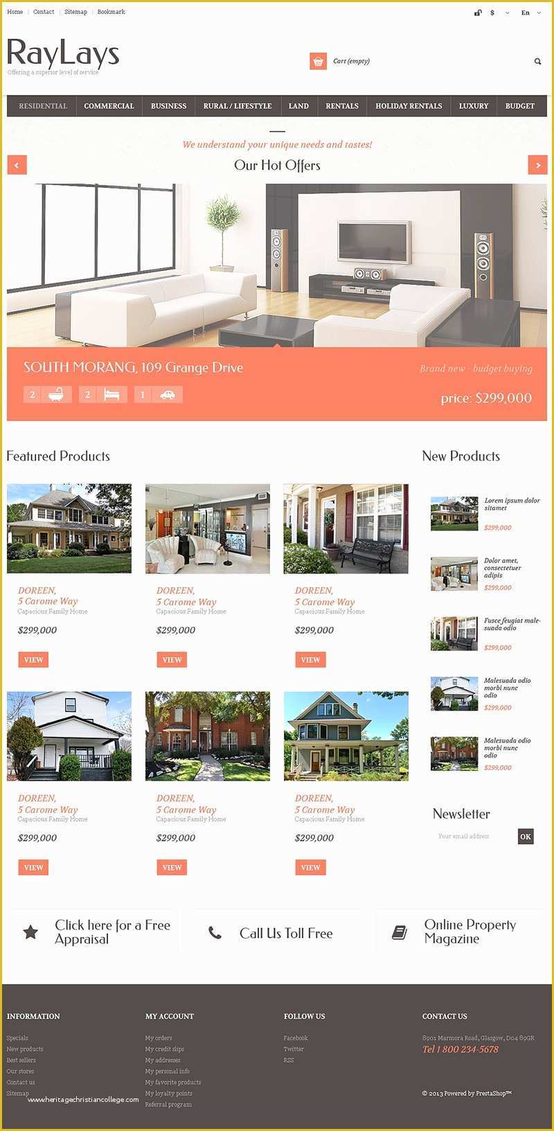 Free Prestashop Email Templates Of 6 Real Estate Prestashop themes & Templates