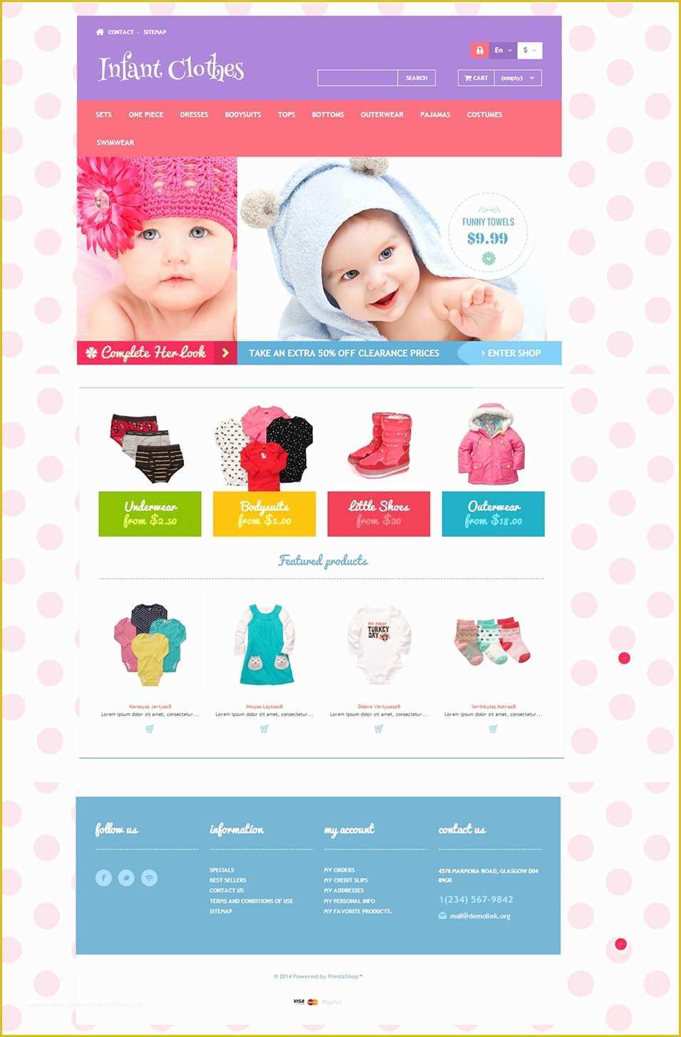 Free Prestashop Email Templates Of Baby Store Prestashop Website Templates & themes