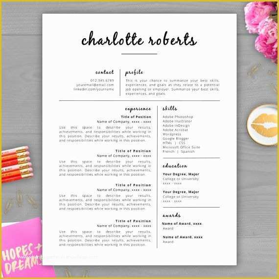 Free Pretty Resume Templates Of Best 25 Resume Templates Ideas On Pinterest