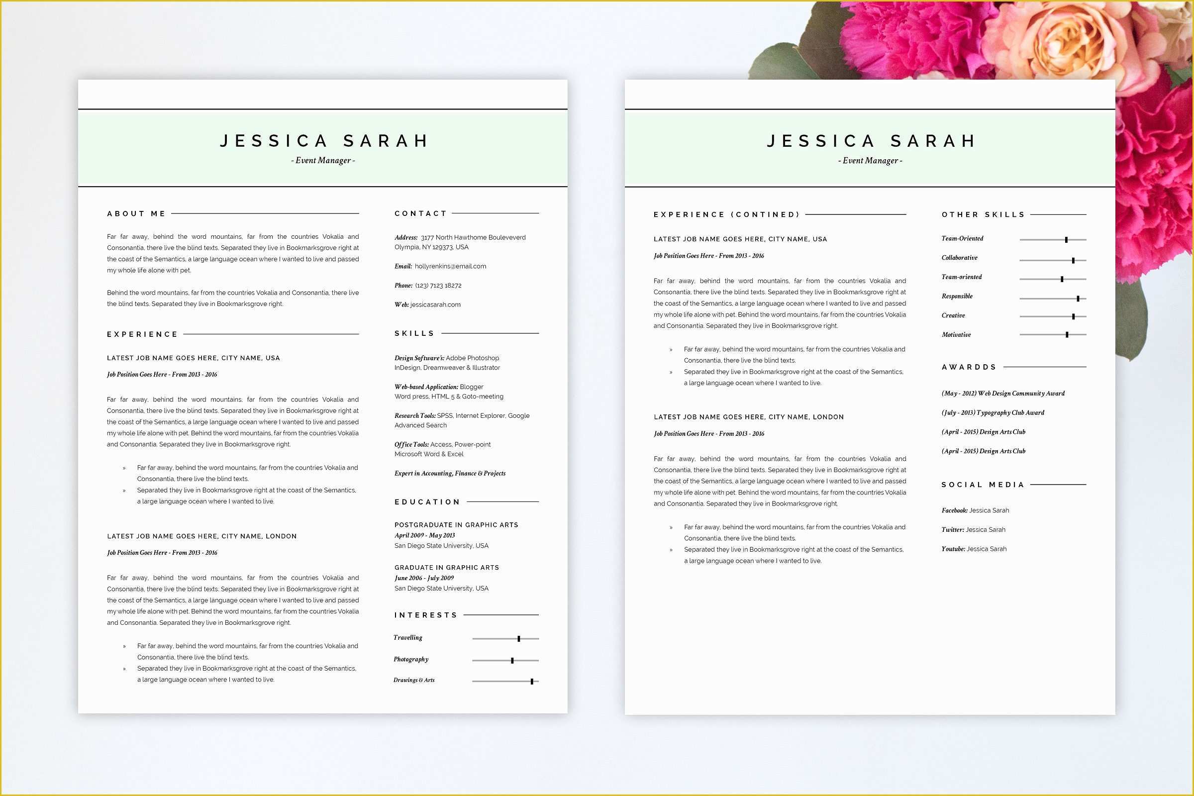 Free Pretty Resume Templates Of Pretty Resume Template Gen Y Girl