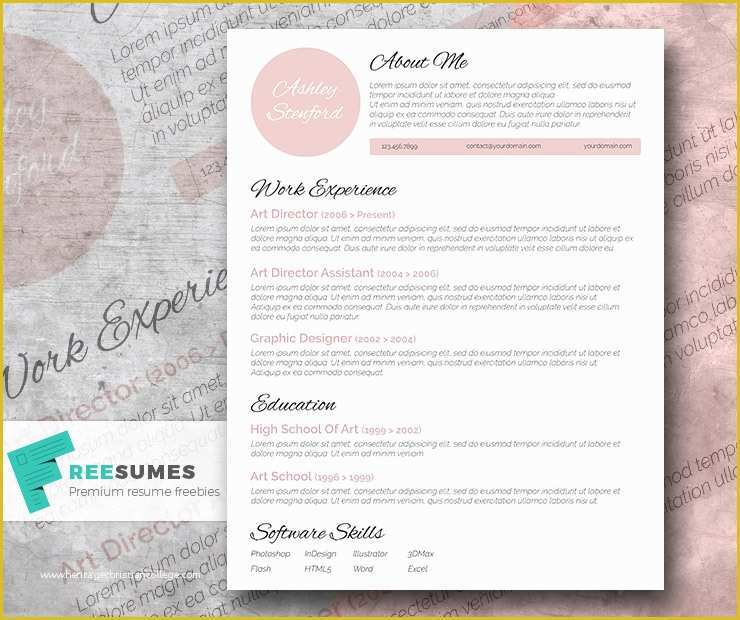 Free Pretty Resume Templates Of touch Of Pink A Beautiful Free Resume Template Freesumes