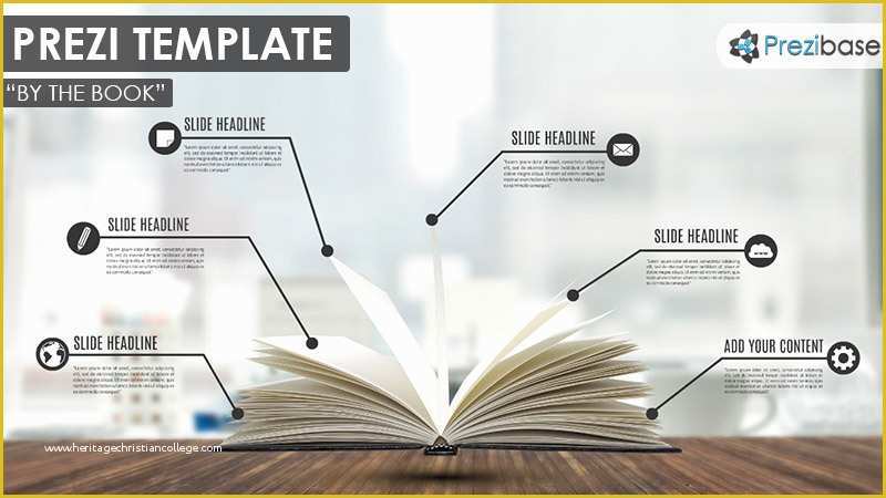 Free Prezi Templates Of by the Book Prezi Template