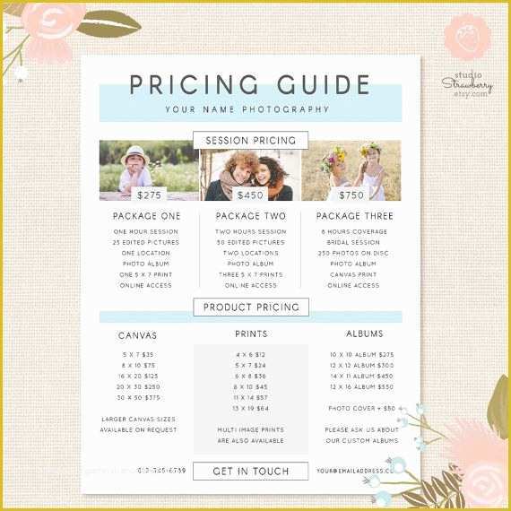 Free Pricing Template for Photographers Of 25 Best Ideas About Graphy Price List On Pinterest