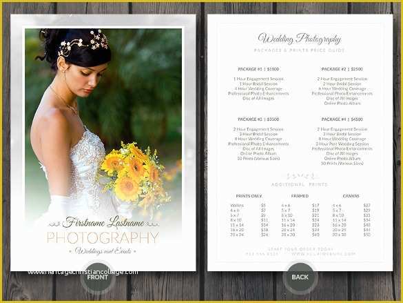 Free Pricing Template for Photographers Of 40 Psd Wedding Templates Free Psd format Download