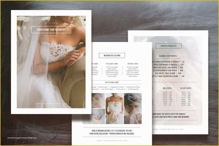 Free Pricing Template for Photographers Of Grapher Pricing Guide Set Wedding Magazine Price List