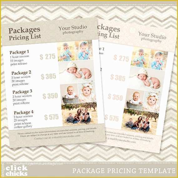 Free Pricing Template for Photographers Of Graphy Package Pricing List Template Graphy