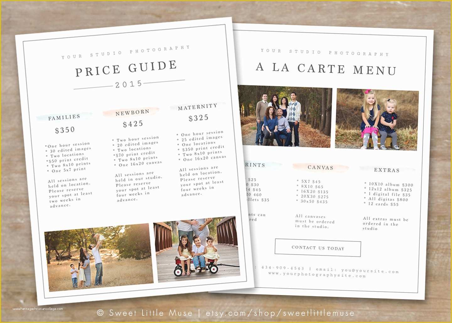 Free Pricing Template for Photographers Of Graphy Price List Template Graphy Pricing Guide