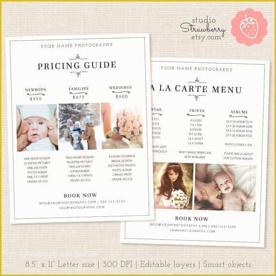 Free Pricing Template for Photographers Of Modern Graphy Price List Template Deals