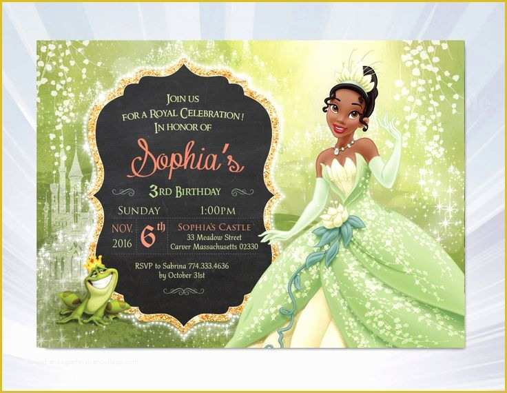 free-princess-tiana-invitation-template