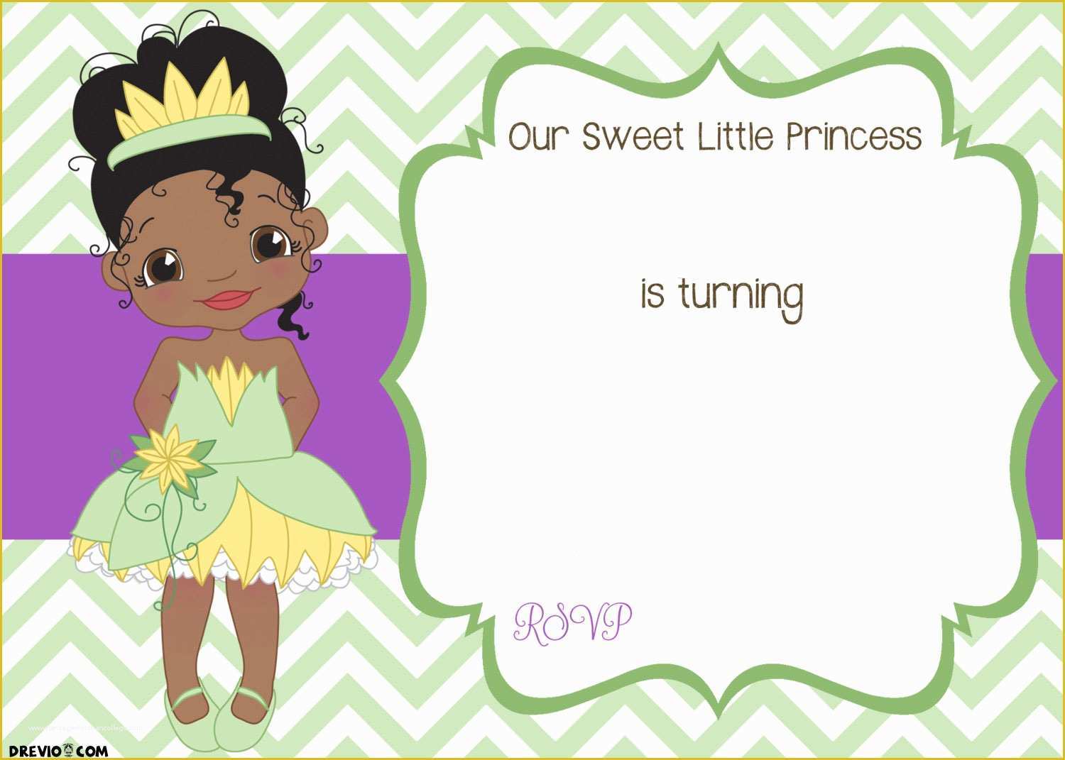 Free Princess Tiana Invitation Template Of Princess And The Frog