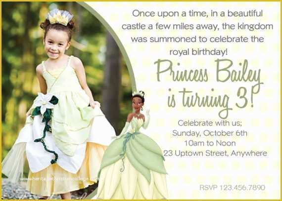 Free Princess Tiana Invitation Template Of Items Similar to Diy Princess Tiana Birthday Invitation On