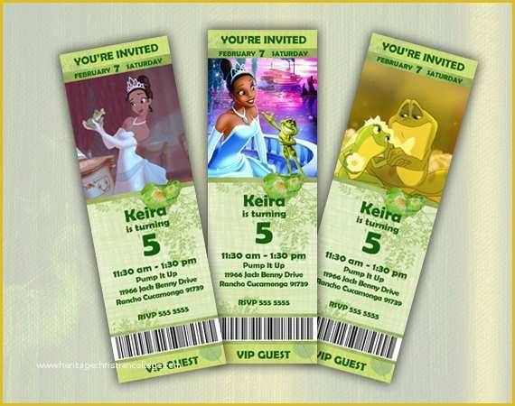 Free Princess Tiana Invitation Template Of Princess and the Frog Birthday Party Printables