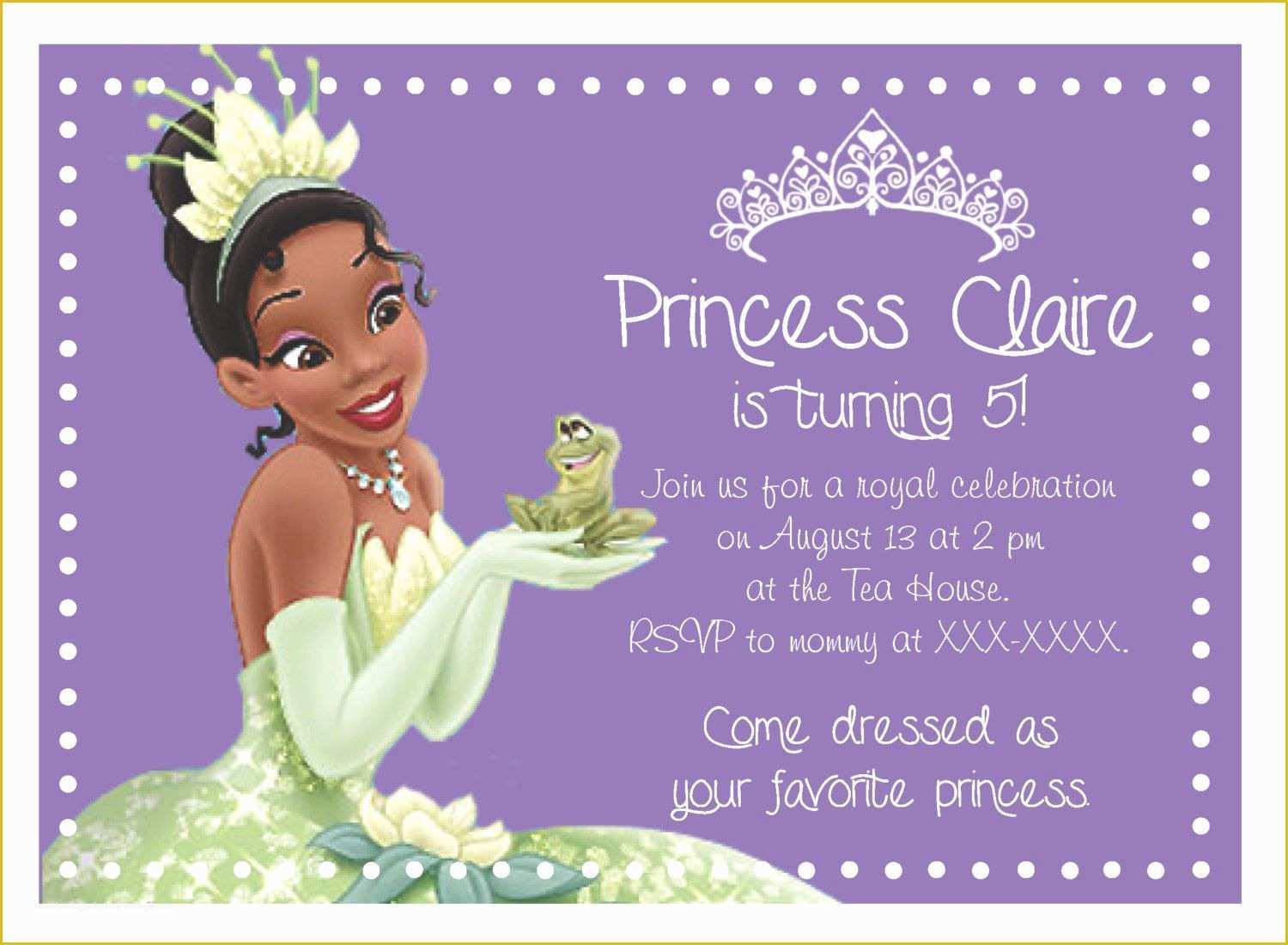 Free Princess Tiana Invitation Template Of Princess Tiana Invitations Cupcake toppers and Banner $6