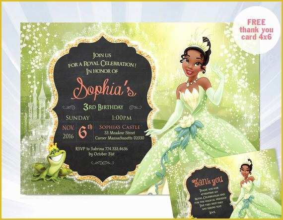 Free Princess Tiana Invitation Template Of Tiana Invitation Printable Tiana Birthday Invitation