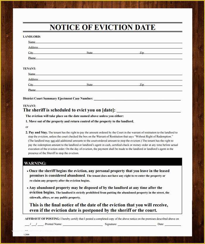 Free Printable 30 Day Eviction Notice Template Of 12 Free Eviction Notice Templates for Download Designyep