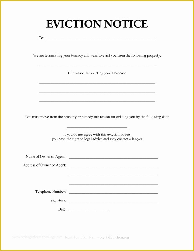 Free Printable 30 Day Eviction Notice Template Of Blank Eviction Notice Example Mughals