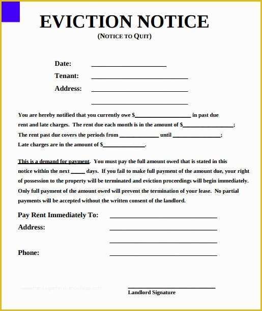 Free Printable 30 Day Eviction Notice Template Of Printable Eviction Notice