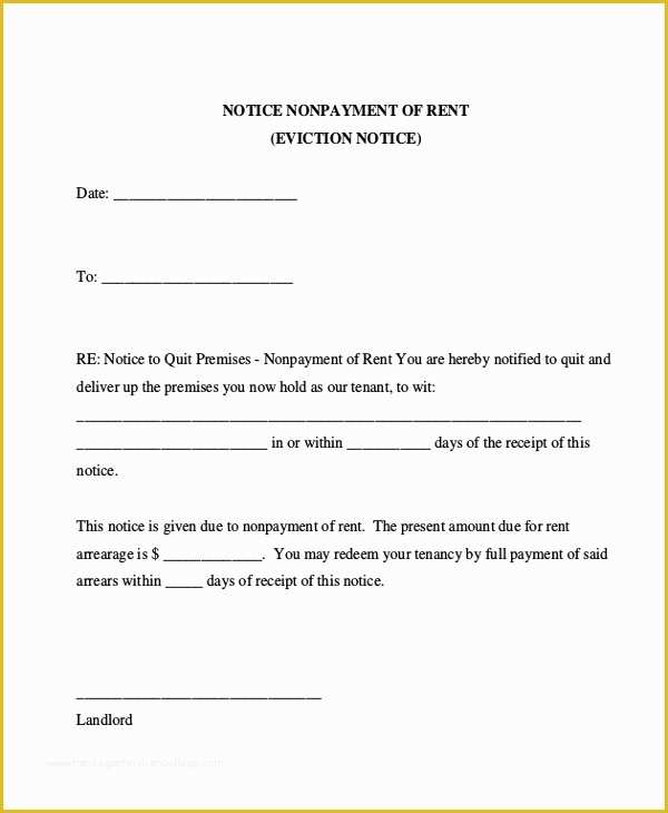 Free Printable 30 Day Eviction Notice Template Of Sample 30 Day Notice Letter 10 Documents In Pdf Word