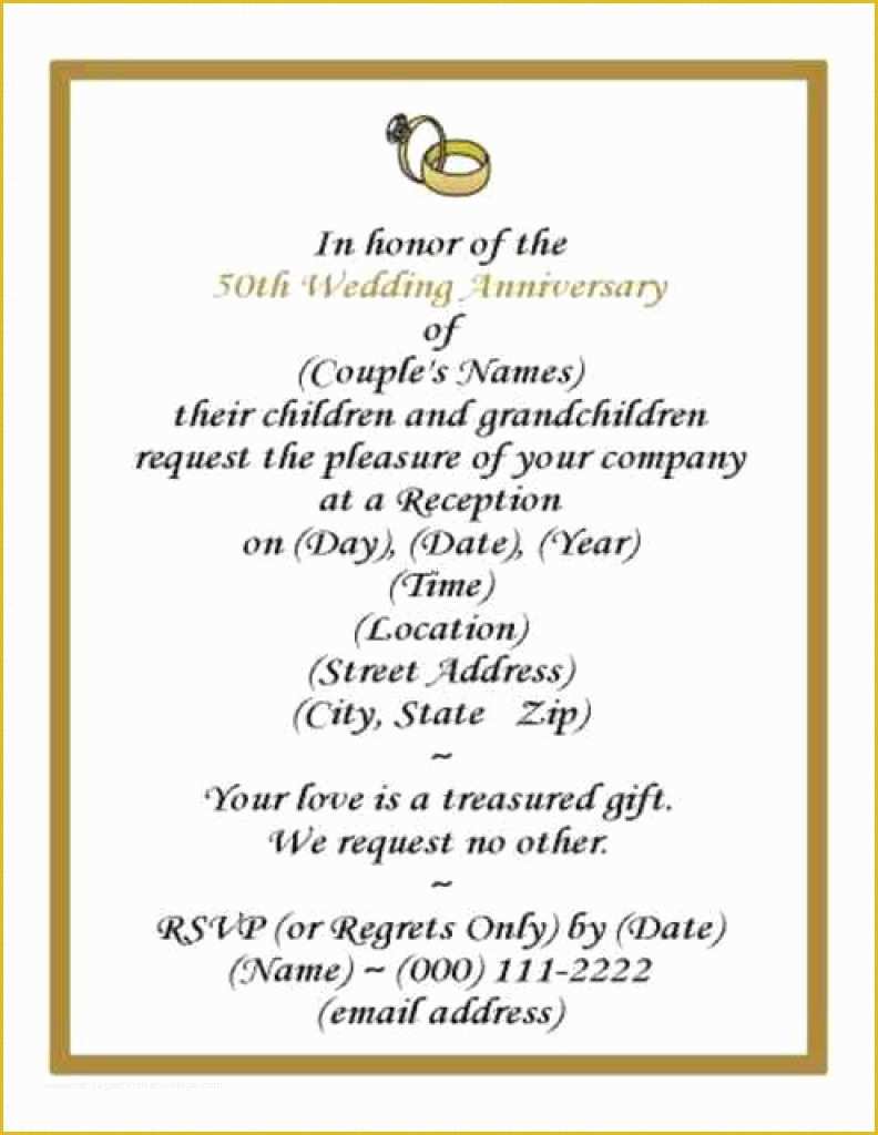 Free Printable 50th Wedding Anniversary Invitation Templates Of 16 Wedding Anniversary Templates Free Anniversary
