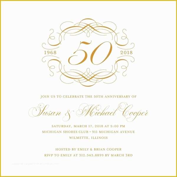 Free Printable 50th Wedding Anniversary Invitation Templates Of 23 Wedding Anniversary Invitation Card Templates Word