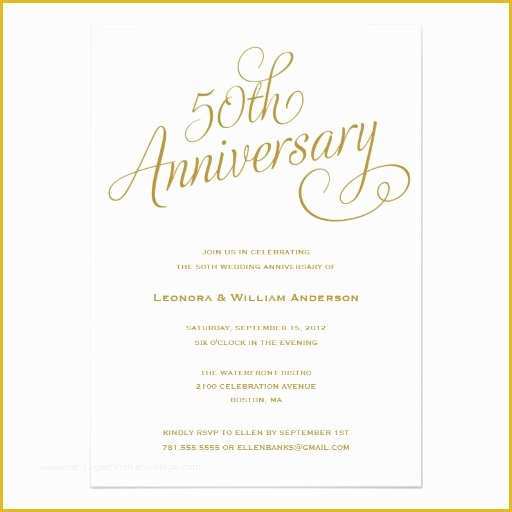 Free Printable 50th Wedding Anniversary Invitation Templates Of 50th Wedding Anniversary Invitation Superdazzle Custom