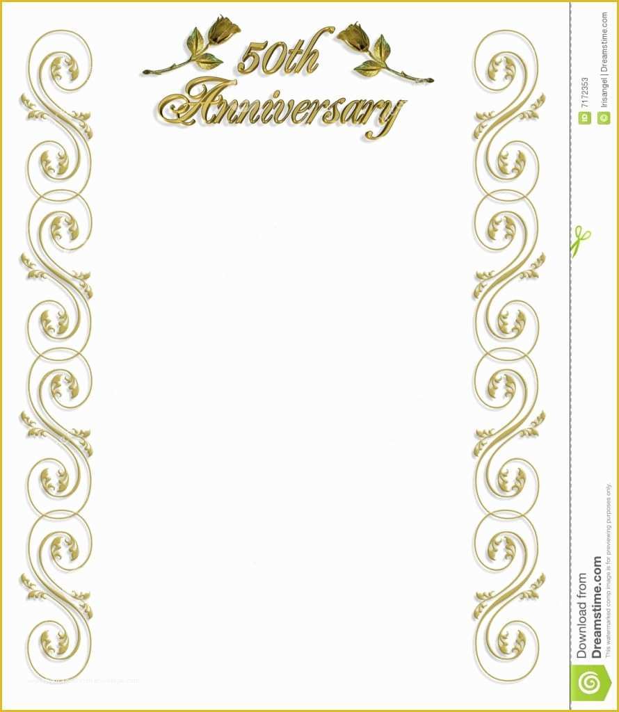 Free Printable 50th Wedding Anniversary Invitation Templates Of 50th Wedding Anniversary Invitations Templates Free
