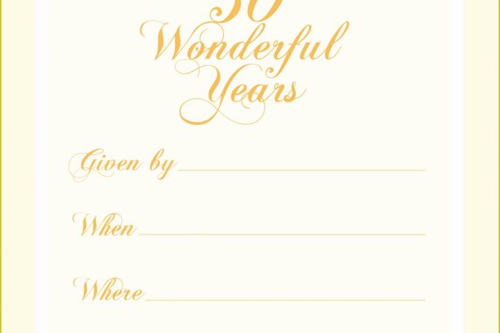 Free Printable 50th Wedding Anniversary Invitation Templates Of Anniversary Invitation Templates Free Printable