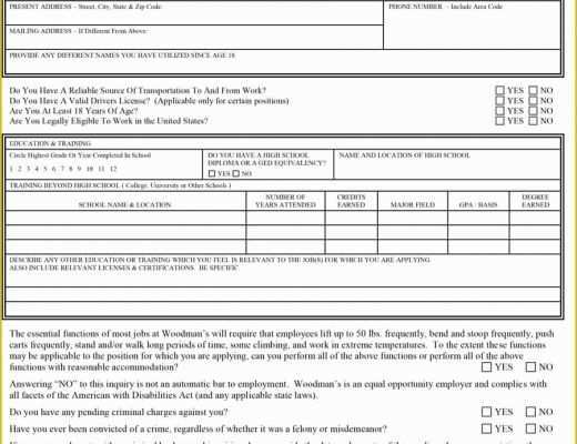 Free Printable Application for Employment Template Of 50 Free Employment Job Application form Templates