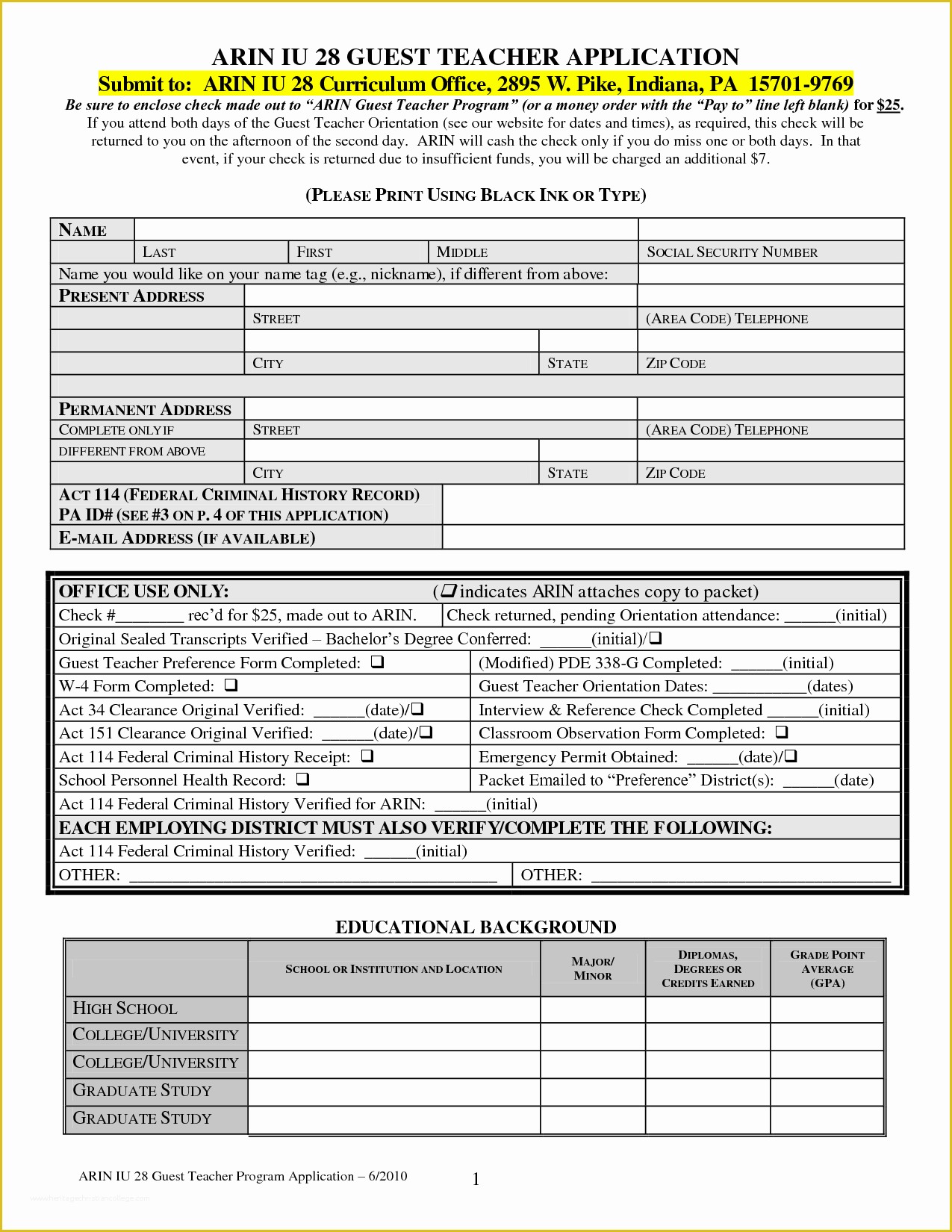 Free Printable Application for Employment Template Of 8 Best Of Printable Blank Application for
