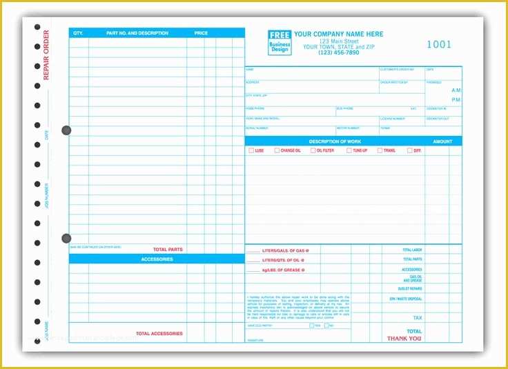 Free Printable Auto Repair Invoice Template Of 17 Best Images About Auto Service Invoice On Pinterest