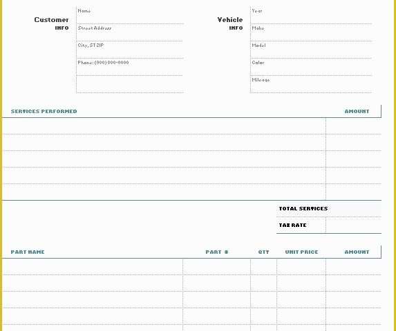 Free Printable Auto Repair Invoice Template Of 9 Free Sample Auto Repair Quotation Templates Printable