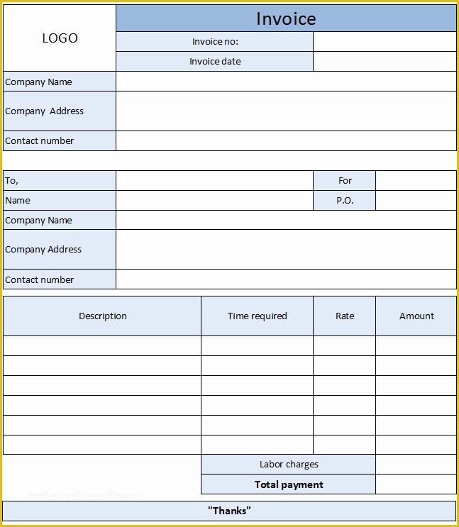 Free Printable Home Repair Invoice Template