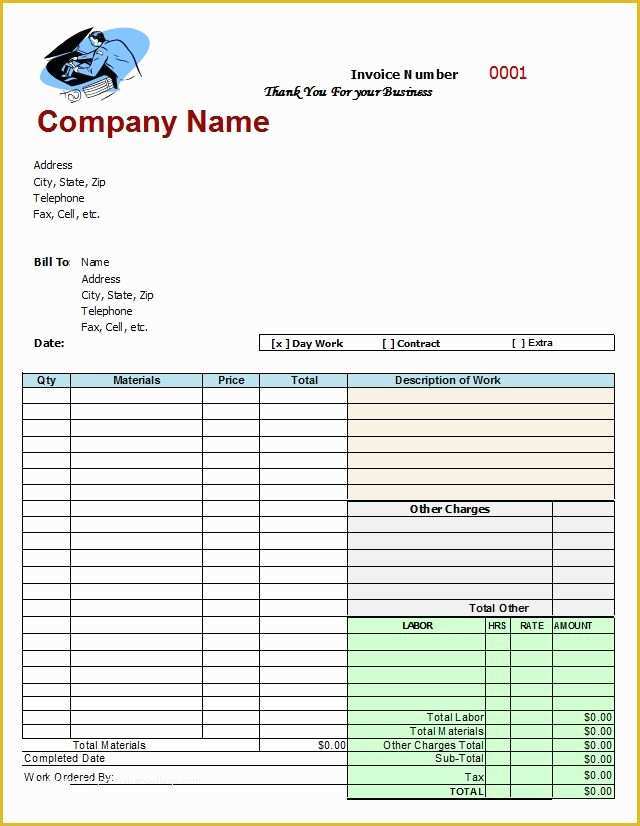 Free Printable Auto Repair Invoice Template Of Mechanic Shop Invoices Google Search