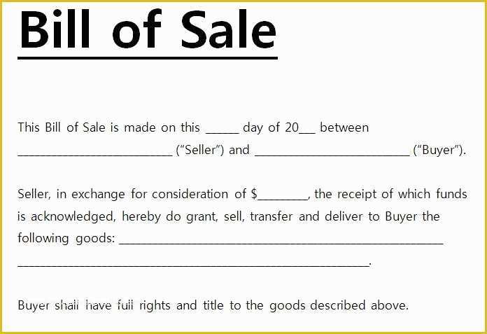 Free Printable Automobile Bill Of Sale Template Of Bill Of Sale Template Word