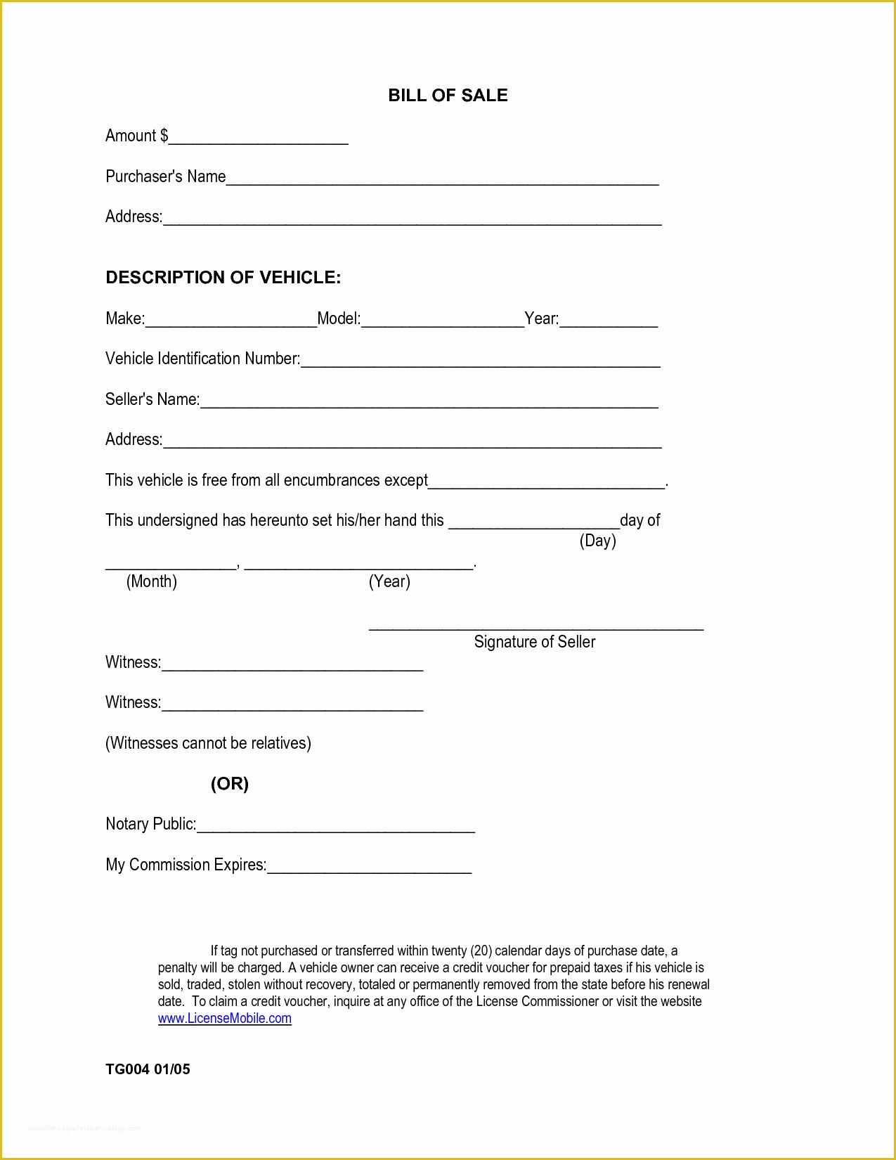 Free Printable Automobile Bill Of Sale Template Of Free Printable Car Bill Of Sale form Generic