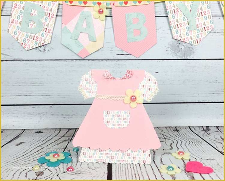 Free Printable Baby Cards Templates Of Baby Girl Dress Card Tutorials with