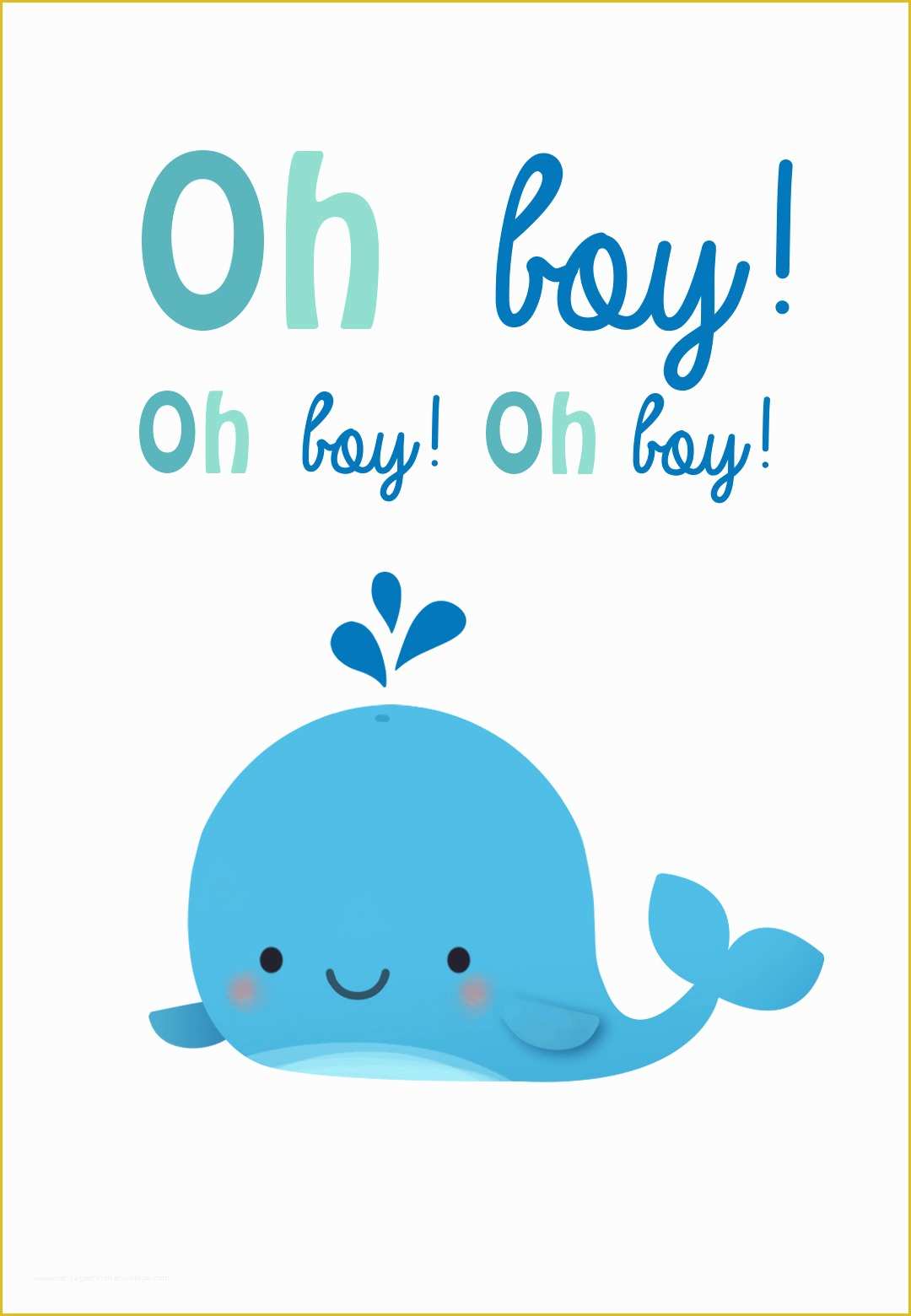 Free Printable Baby Cards Templates Of Oh Boy Baby Shower & New Baby Card