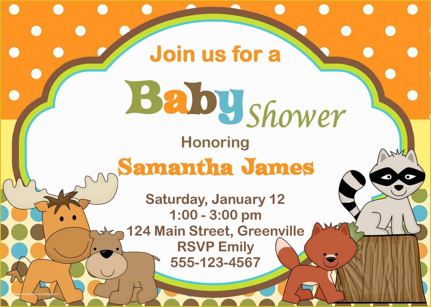 Free Printable Baby Shower Cards Templates Of Animal Baby Shower Invitations